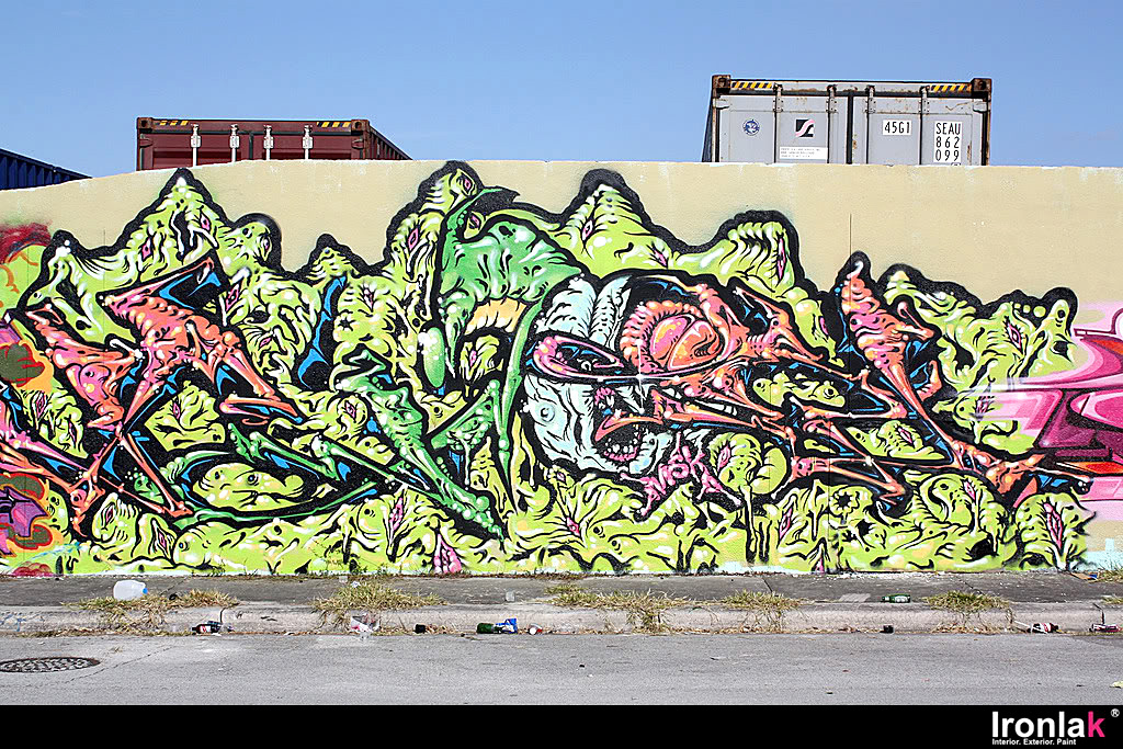 Ewok, MSK, Art Basel, Miami, Augor, graffiti, Ironlak
