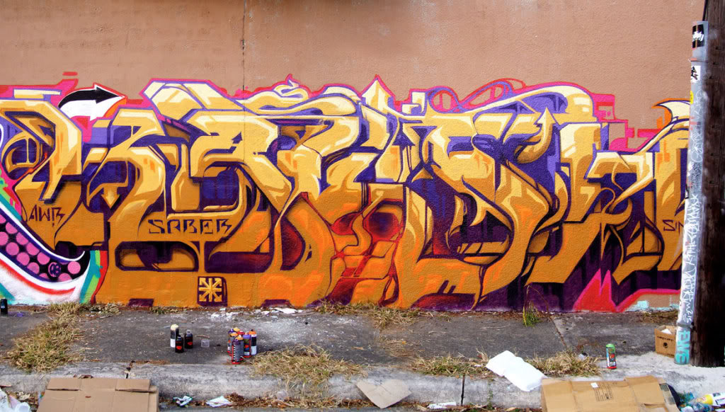 AUGOR, EWOK, MIAMI, graffiti, Ironlak