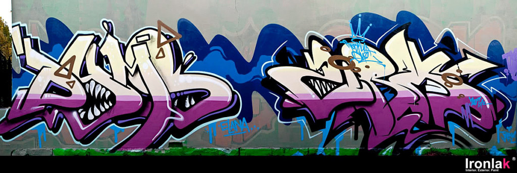 DYMS, SIRUM, graffiti, Ironlak