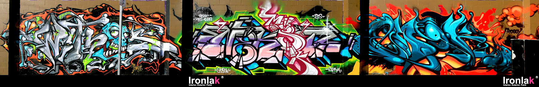 EWOK, NEKST, WITNES, graffiti, Ironlak