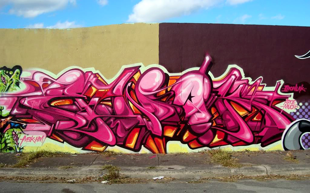 EWOK, MSK, SEVENTH LETTER. graffiti, Ironlak