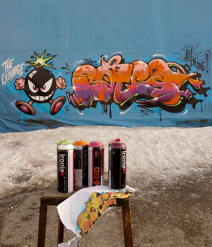 RIME, BATES, THE EXCHANGE, graffiti, Ironlak