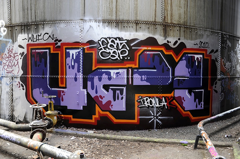 UZI, WUFC, SDK, graffiti, Ironlak