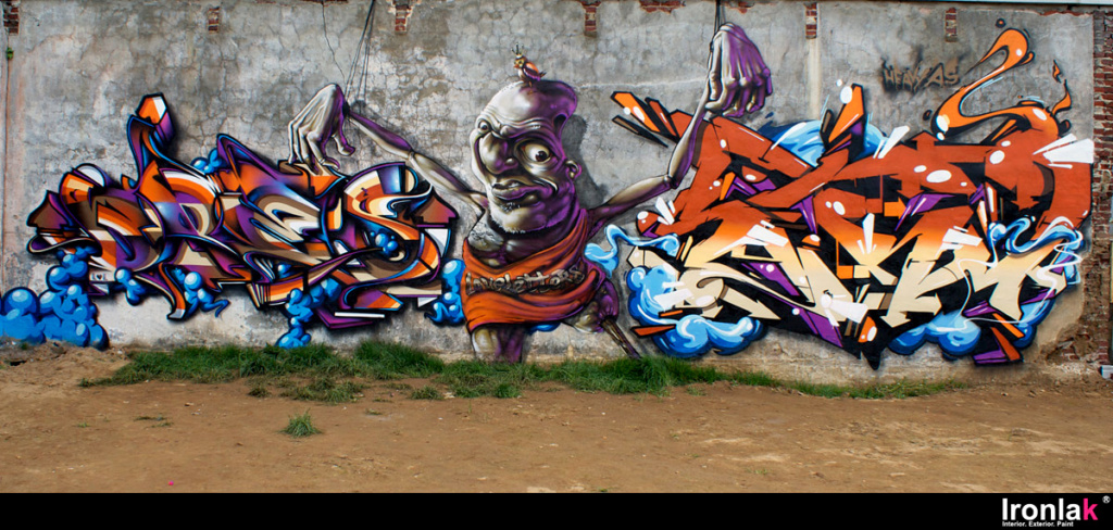 Dieci Does, graffiti, Ironlak