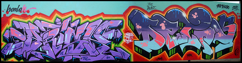 Brisk, San Diego, DETOS, graffiti, Ironlak