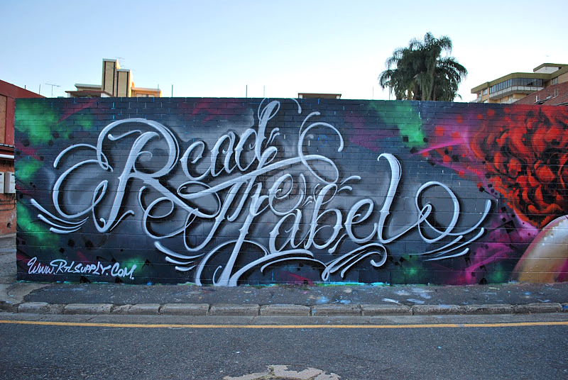 SOFLES, READ THE LABEL, Selina Miles, graffiti, Ironlak