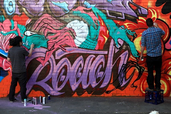 Everfresh, PHIBS, DREWFUNK, ROACH, BEASTMAN, NUMSKULL, graffiti, Ironlak