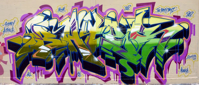 Bates, graffiti, Ironlak