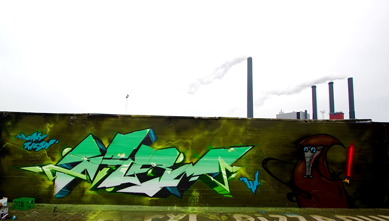 Havnen, Copenhagen, Storm, graffiti, Ironlak