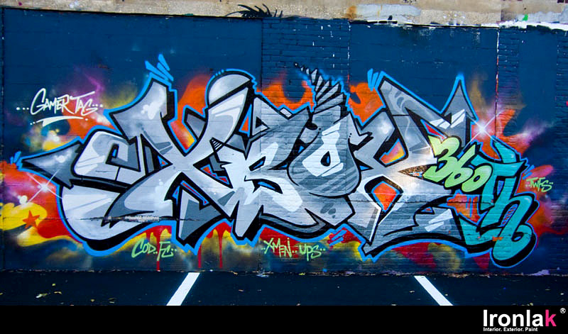 ENUE, DOES, graffiti, Ironlak