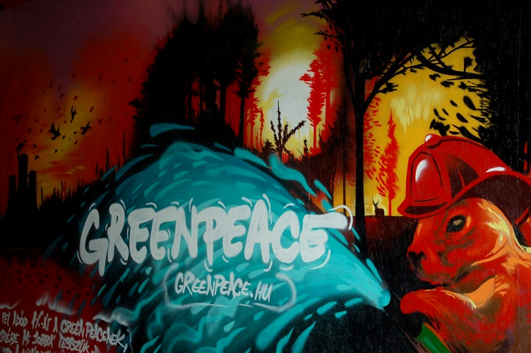 BAZIS STORE, Budapest, Greenpeace, graffiti, Ironlak