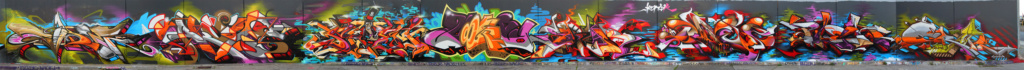 GIROE, AKUZE, SHEM, HOOKR, SIRUM, DOES, PLEA, GRATE, graffiti, Ironlak