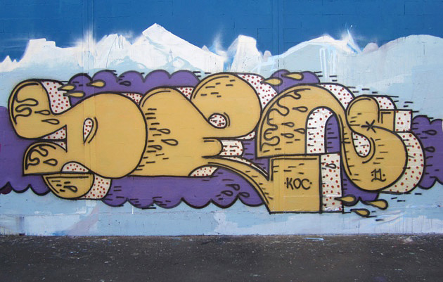 DES, graffiti, Ironlak