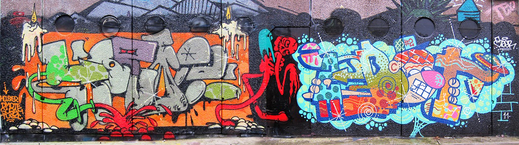 HORFE, TIGER, Dmote, graffiti, Ironlak