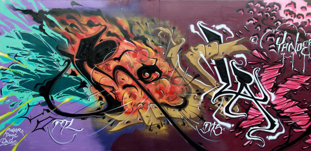 YANOE, Los Angeles, graffiti, Ironlak