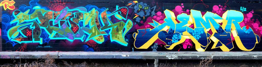 PCOCK, DMOTE, KEMS, graffiti, Ironlak