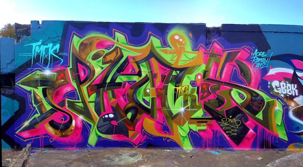 PHAT ONE, Route52, graffiti, Ironlak