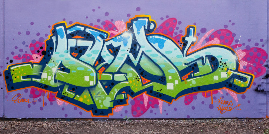 LINZ, RUSTE, STAER, PALMS, NOKS, DYMS, TUES , Adlib, graffiti, Ironlak