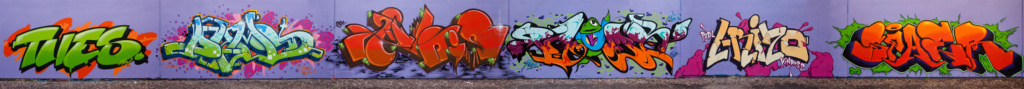 LINZ, RUSTE, STAER, PALMS, NOKS, DYMS, TUES , Adlib, graffiti, Ironlak