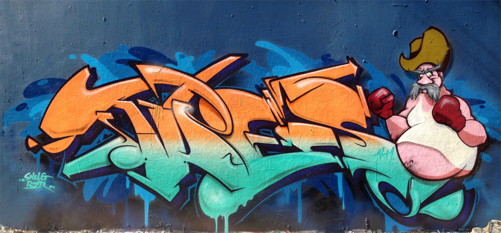 TUES, graffiti, Ironlak