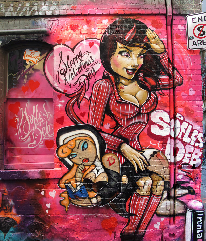 Happy Valentines Day, SOFLES, DEB, graffiti, Ironlak