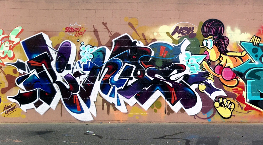 BATES, ENUE, WANE, RIME, New Jersey, graffiti, Ironlak