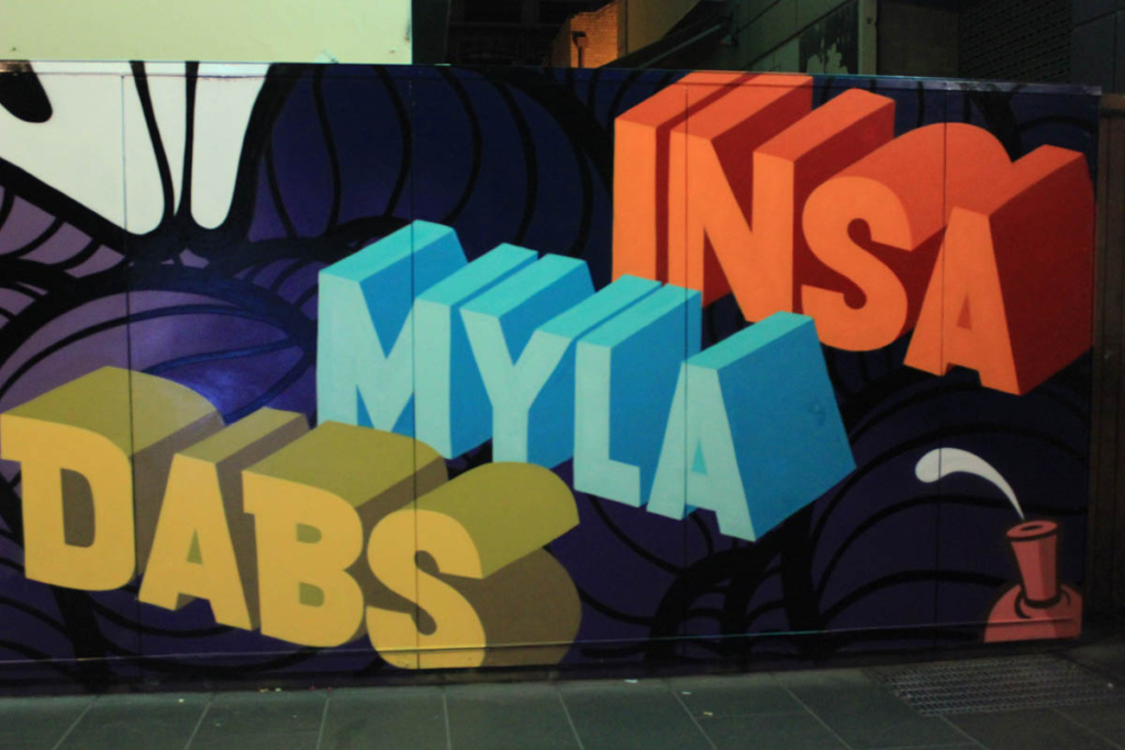 DABS, MYLA, INSA, graffiti, Ironlak