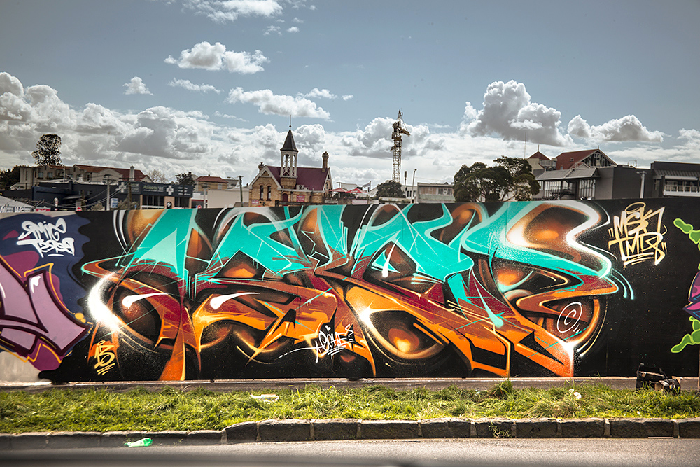 ASKEW, graffiti. Ironlak