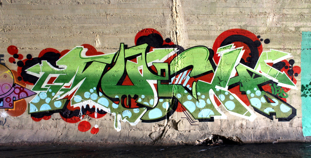 JURNE, graffiti, ironlak