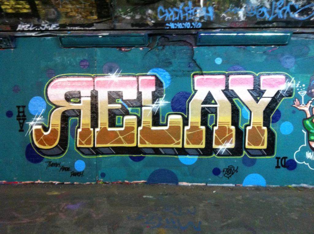 RELAY, London, graffiti, Ironlak
