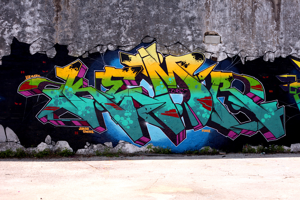 KEMS, graffiti, ironlak