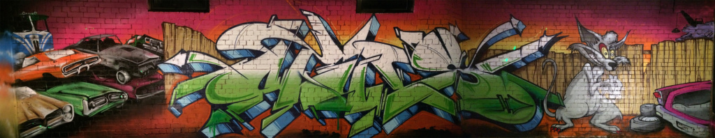 TUES, graffiti, Ironlak