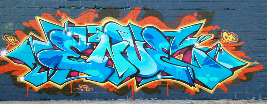 ENUE, graffiti, Ironlak