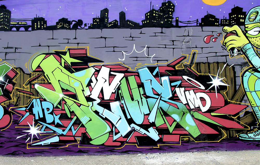 ZEUS, Naples, graffiti, ironlak