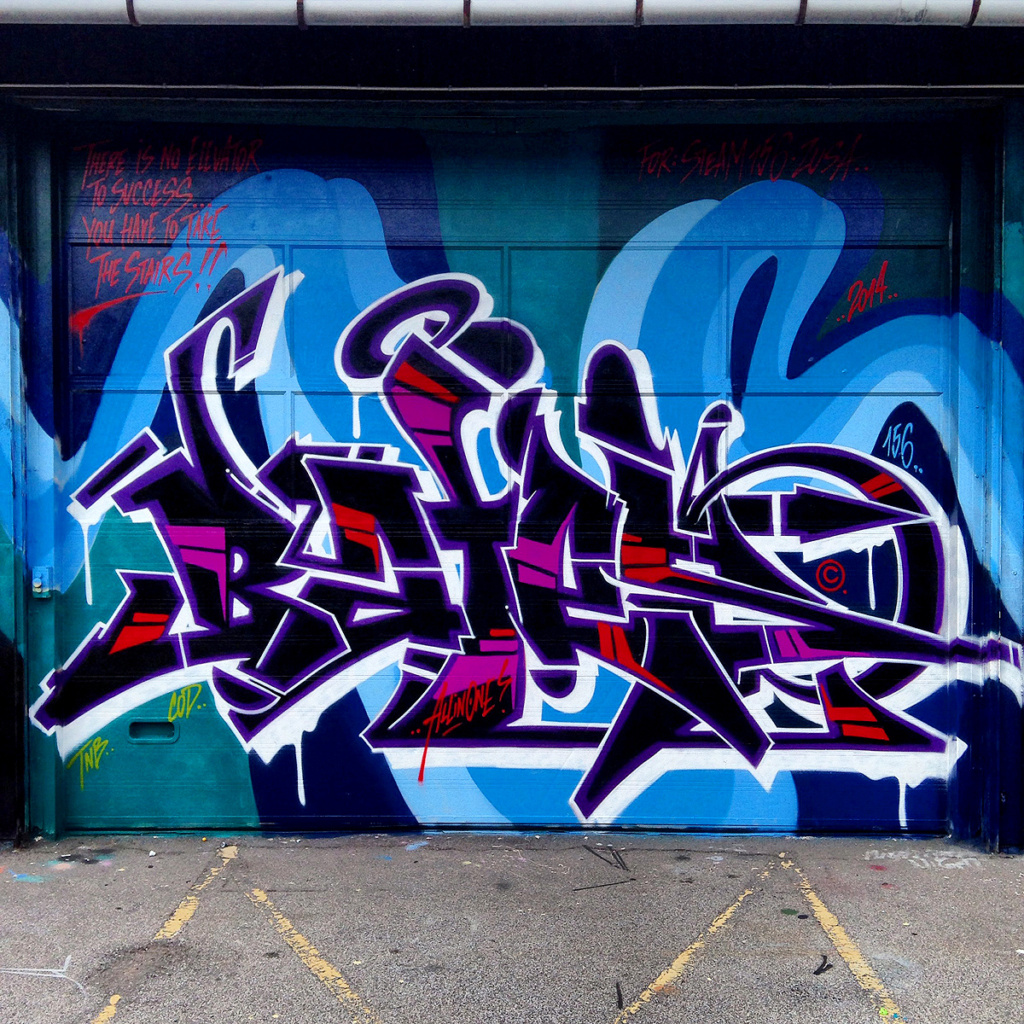 BATES, graffiti, ironlak