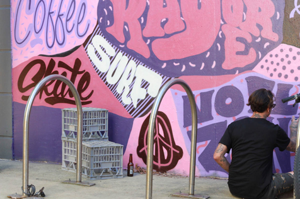 JOEL BIRCH, RAD STORE, graffiti, Ironlak