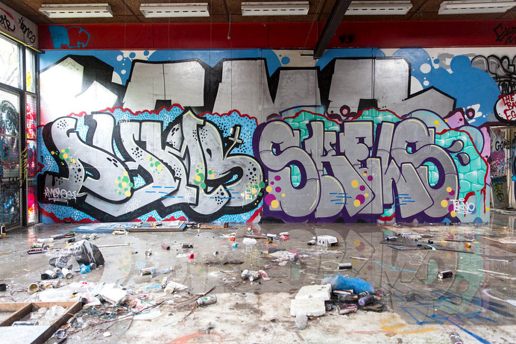 Dymskov, graffiti, ironlak