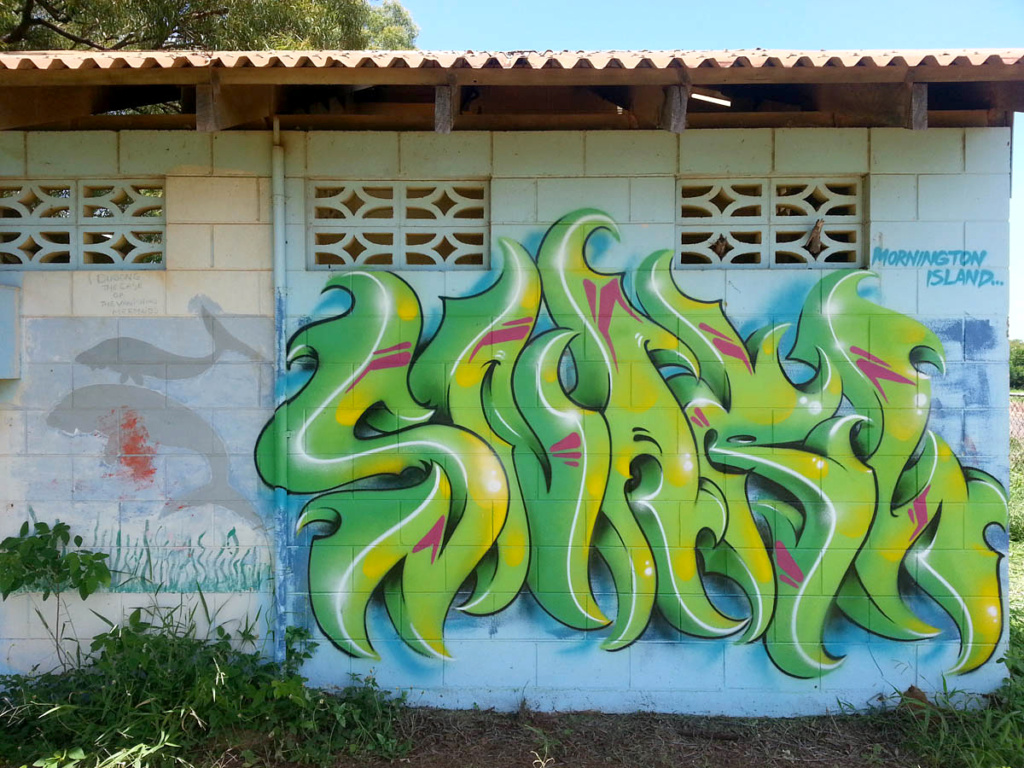 SNARL, Mornington Island, graffiti, ironlak