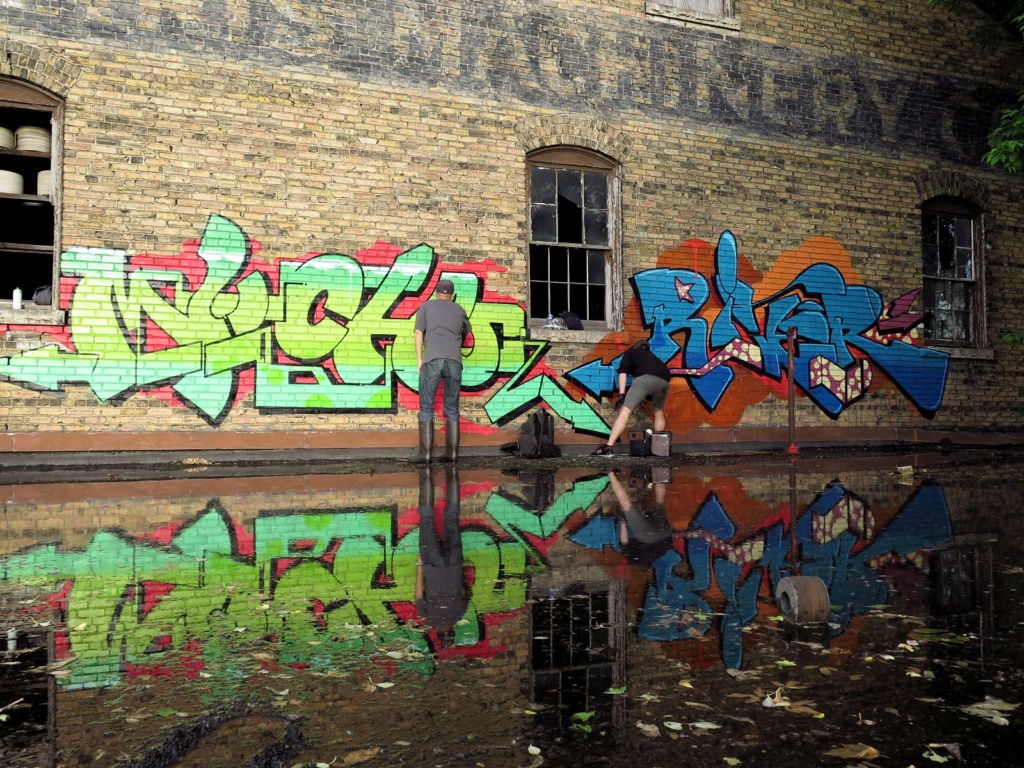 MUCH, RIVER, graffiti, ironlak