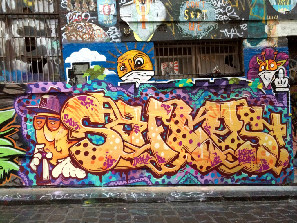 SOFLES, Hosier Lane, graffiti, ironlak