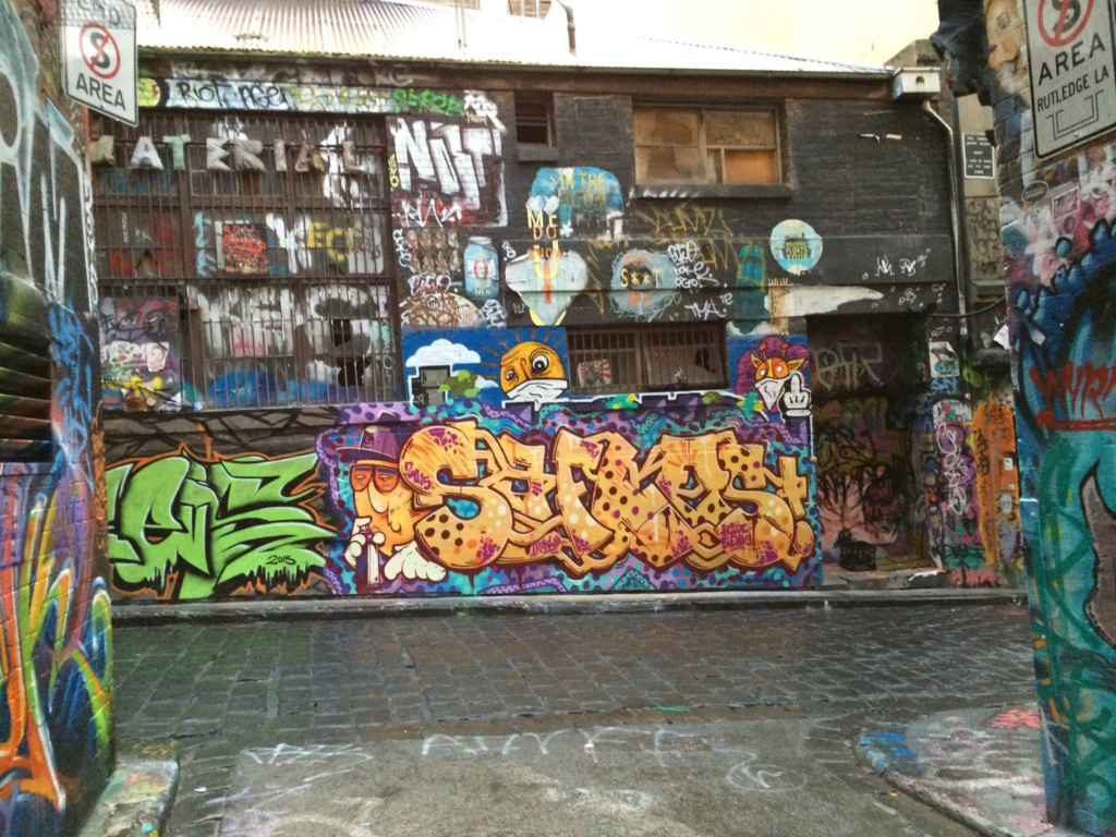 SOFLES, Hosier Lane, graffiti, Ironlak