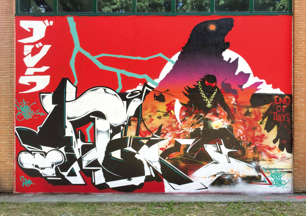 Amazing Day graffiti wall Aroe