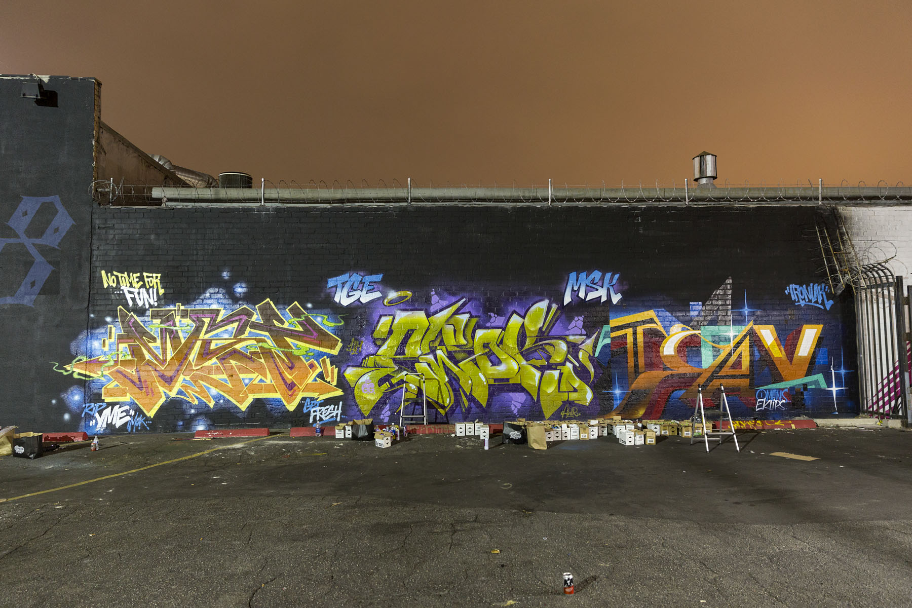 MAST EWOK TRAV No Time For Fun Tour Los Angeles graffiti Ironlak