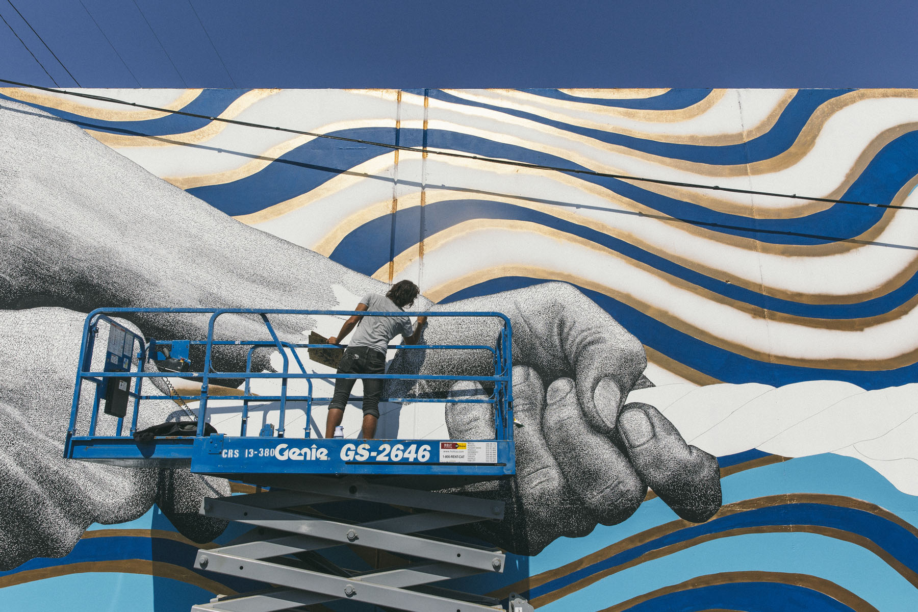 Bryan Valenzuela Wide Open Walls mural festival Luke Shirlaw Ironlak Pump Action
