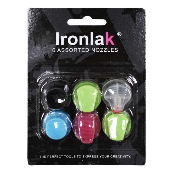 Ironlak Assorted Nozzle Cap 6 Pack