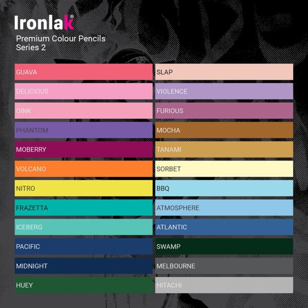 Ironlak Premium Colour Pencils Series 2 Selection SR2PCP